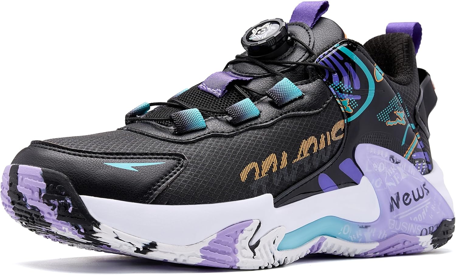 

Кроссовки CJSPORX для мужчин и женщин, баскетбольные, дышащие, мужские, противоскользящие, для улицы, модные, унисекс, черный/фиолетовый