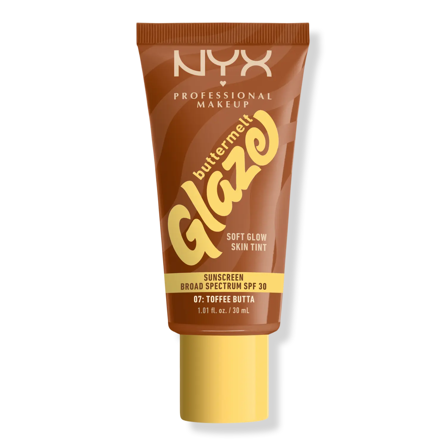 

Тональный крем для лица Buttermelt Glaze Skin Tint SPF 30 NYX Professional Makeup, Toffee Butta (medium deep with warm undertones)