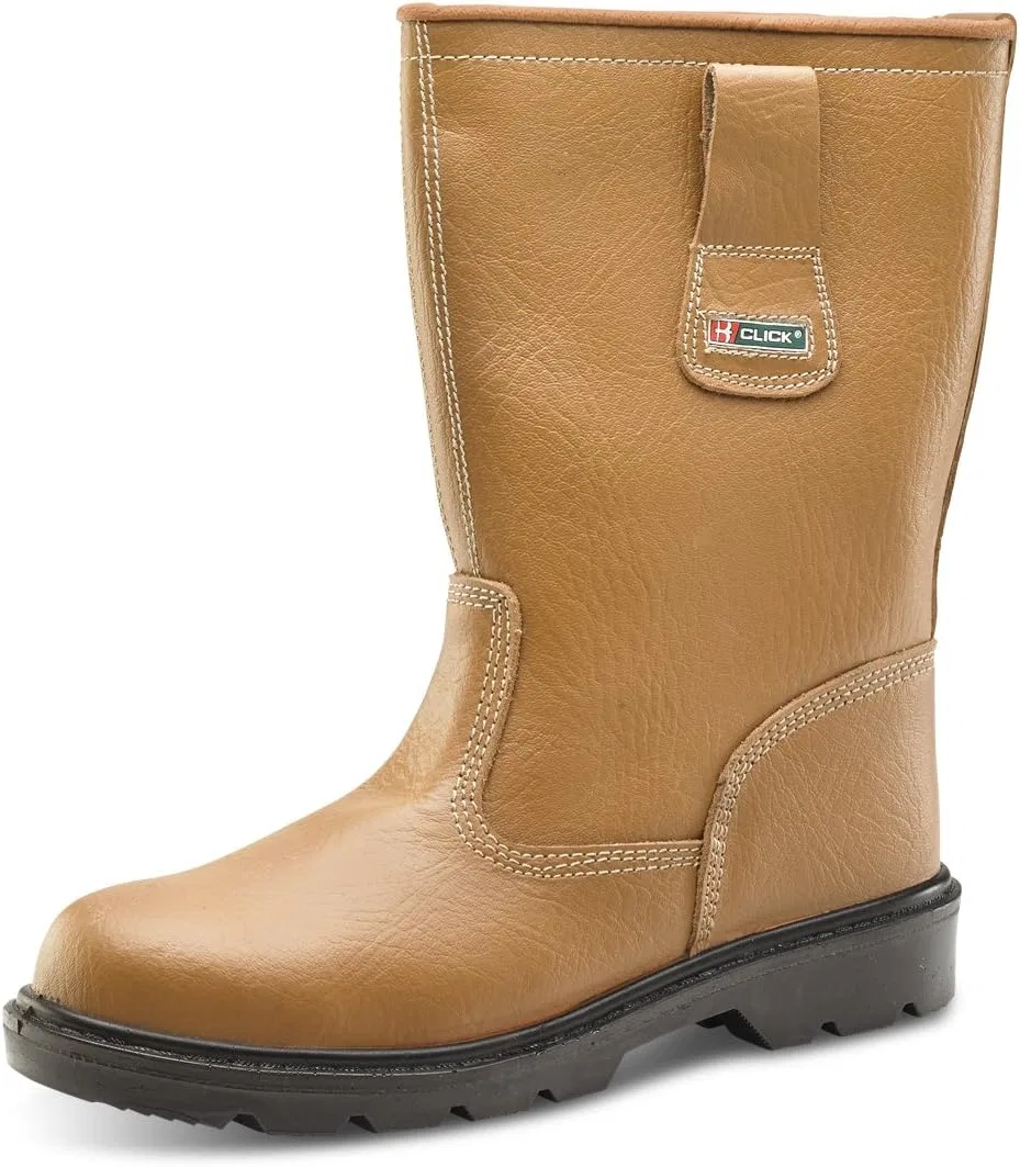 Мужские антистатические нескользящие рабочие ботинки Click Workwear Workwear BeeSwift, Brown