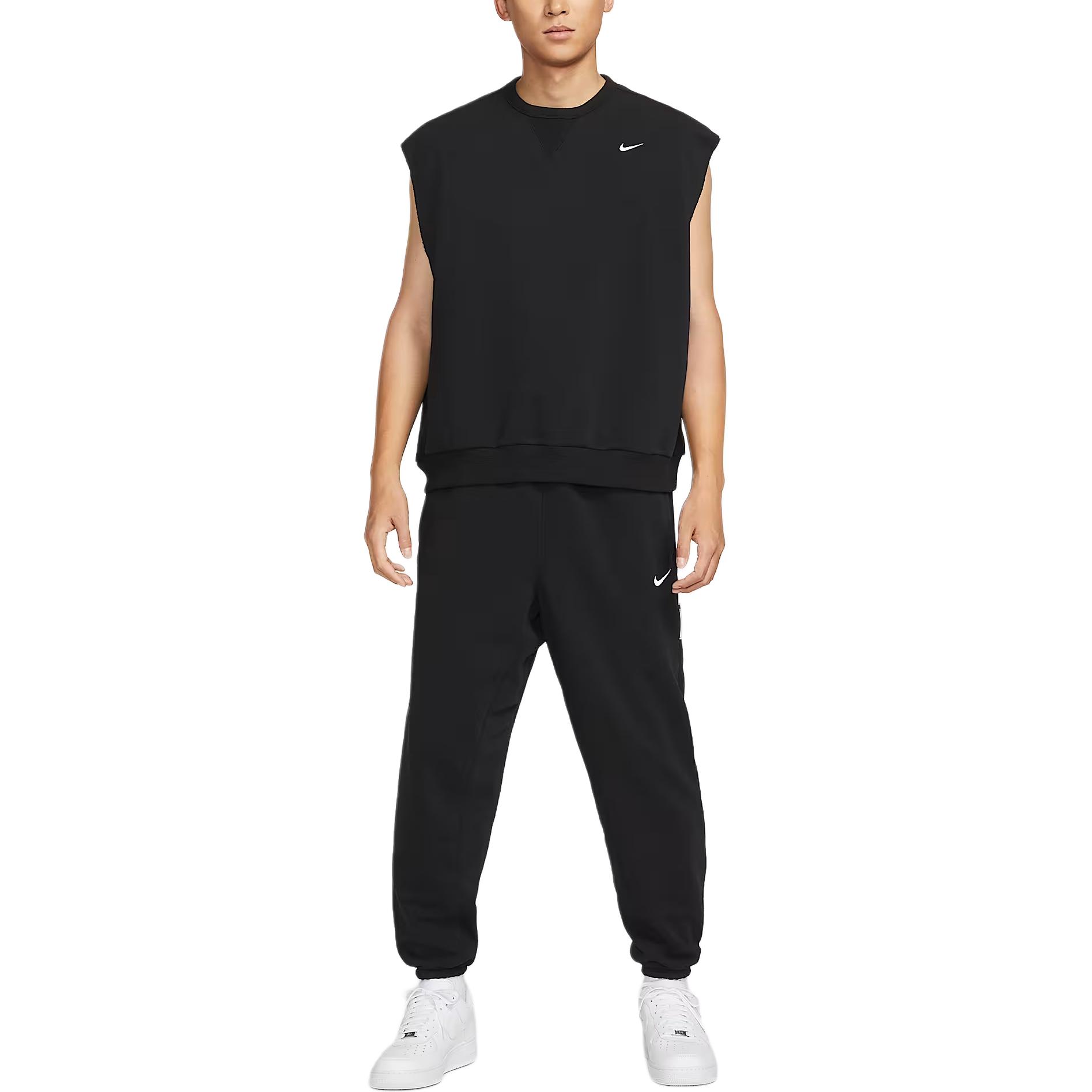 Nike Мужские майки Dri Fit черный/светлый айвори уайт — фото 2
