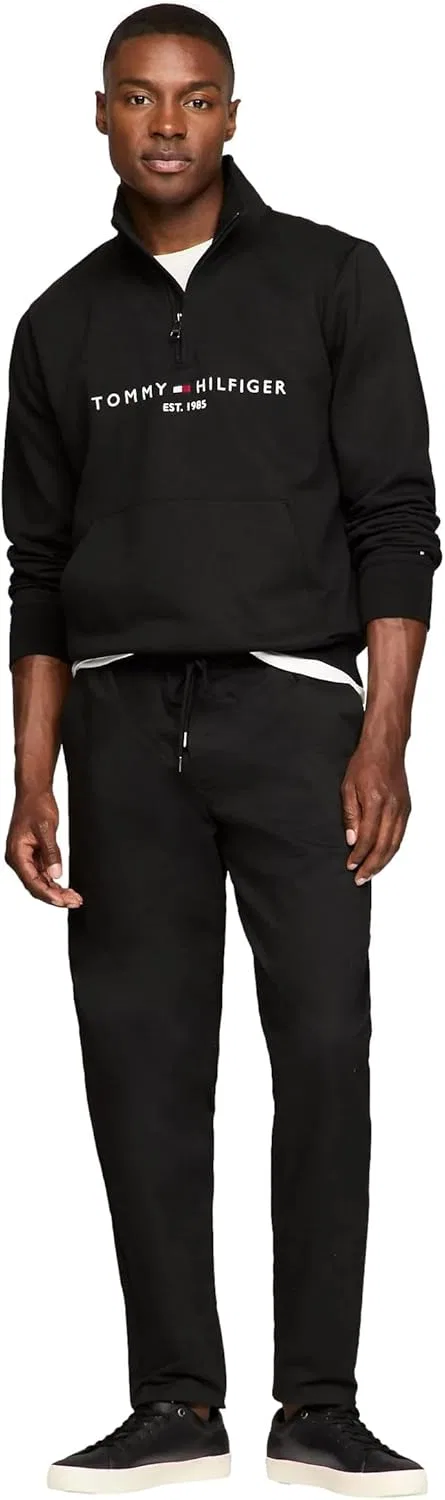 Свитшот Tommy Hilfiger Adaptive Quarter Zip With Extended Zipper Pull, черный — фото 2