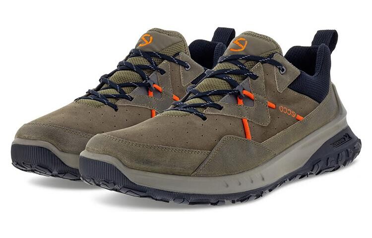 Кроссовки ecco Lifestyle Shoes Men Low-top Army Green, хаки — фото 3