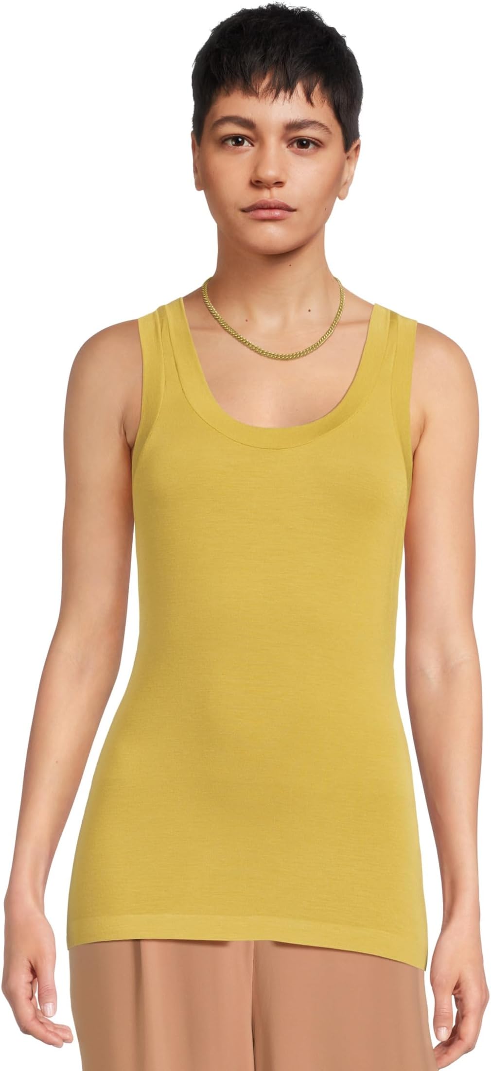 

Футболка Norma Kamali RACER TEE, цвет Asparagus