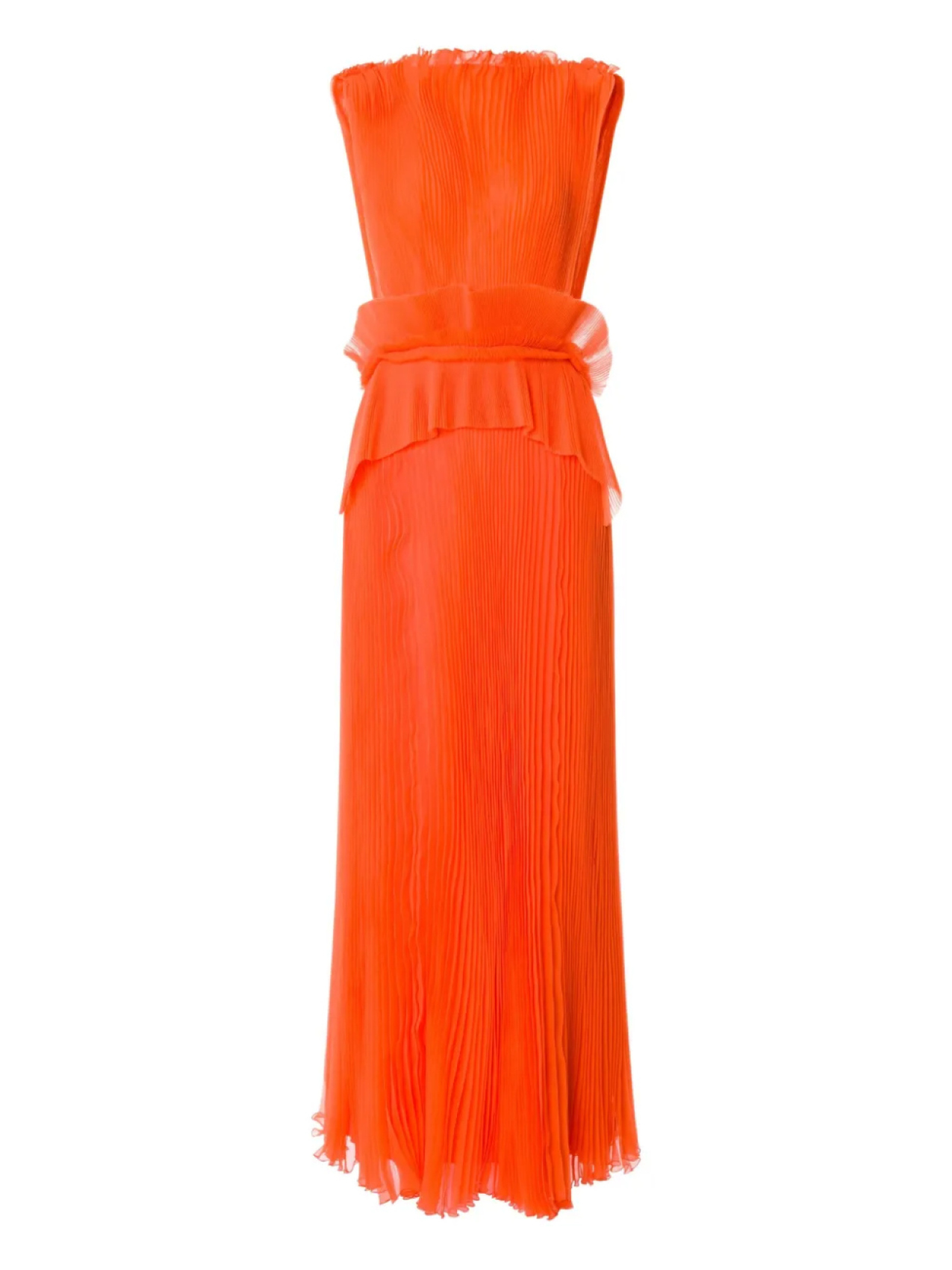 

Платье макси плиссе Alberta Ferretti, красный