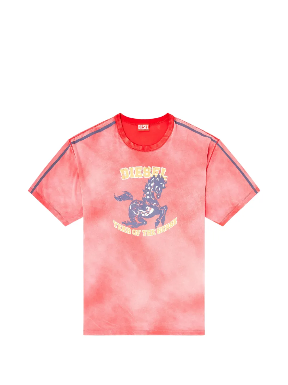 

Футболка с принтом Diesel, красный