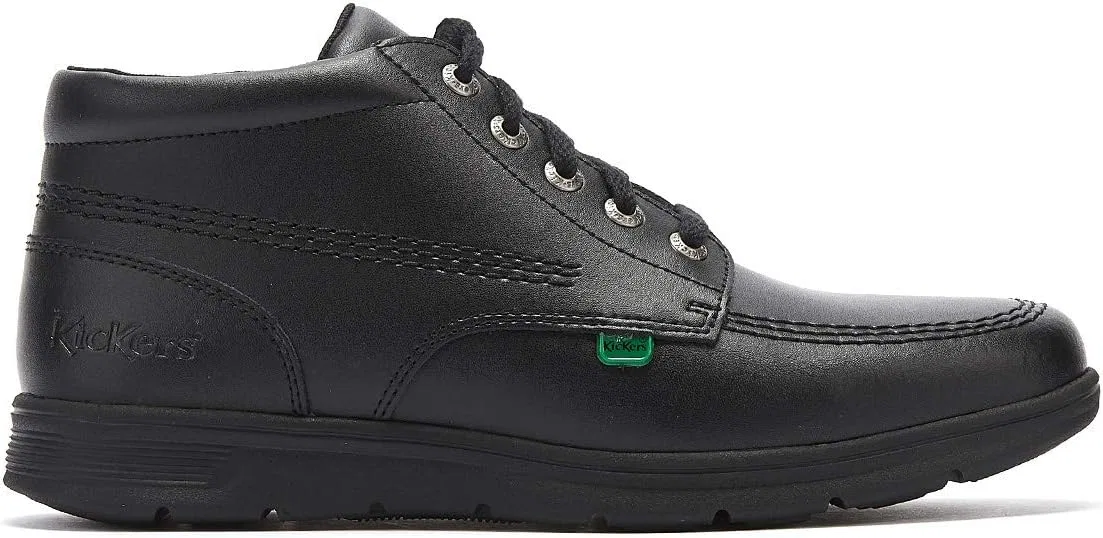 Школьные ботинки Kickers Unisex Kelland Lace Hi из черной кожи Lederstiefel — фото 2
