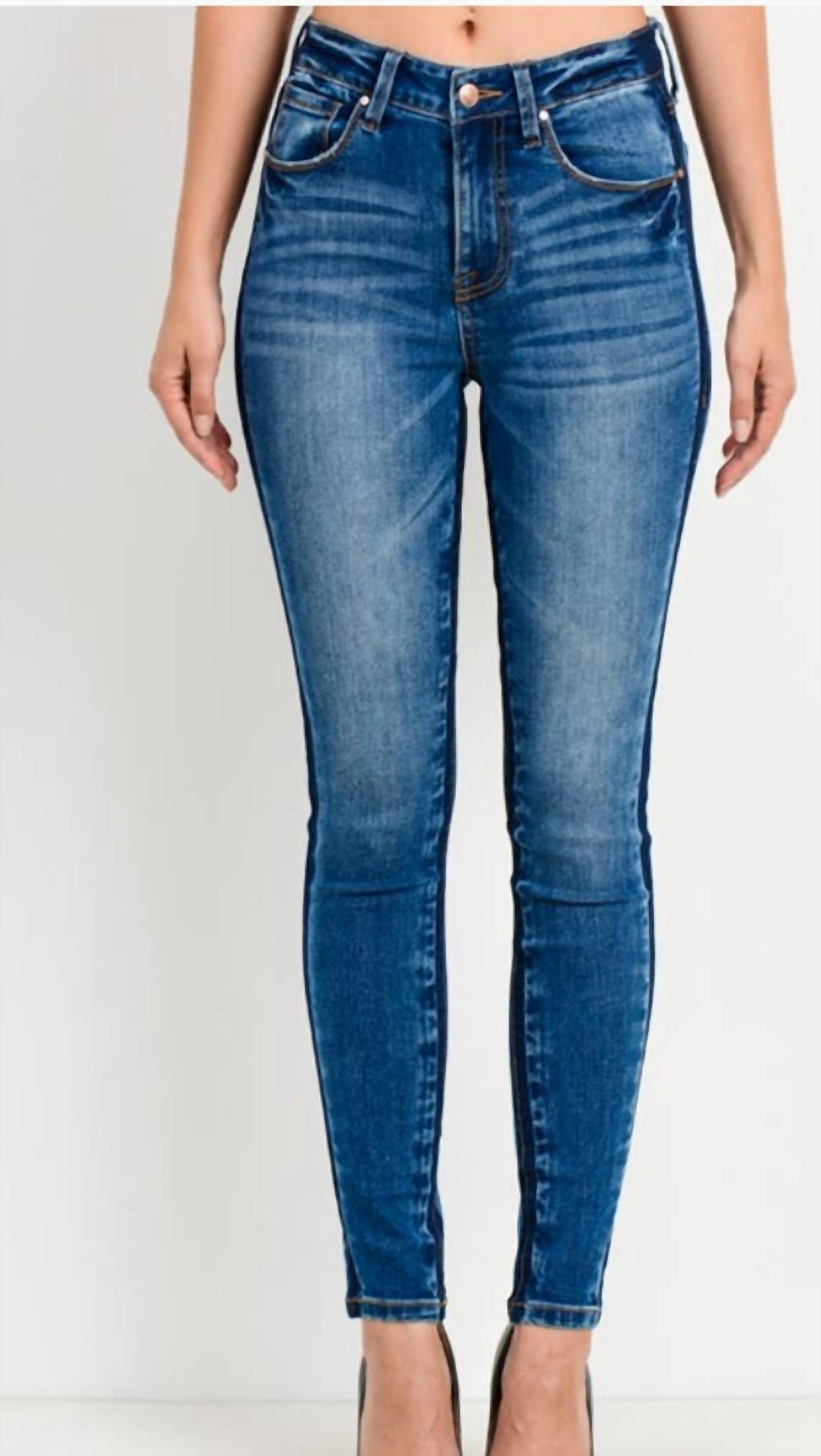 

Узкие джинсы с контрастным потертостями C'est Toi, Contrast Wash