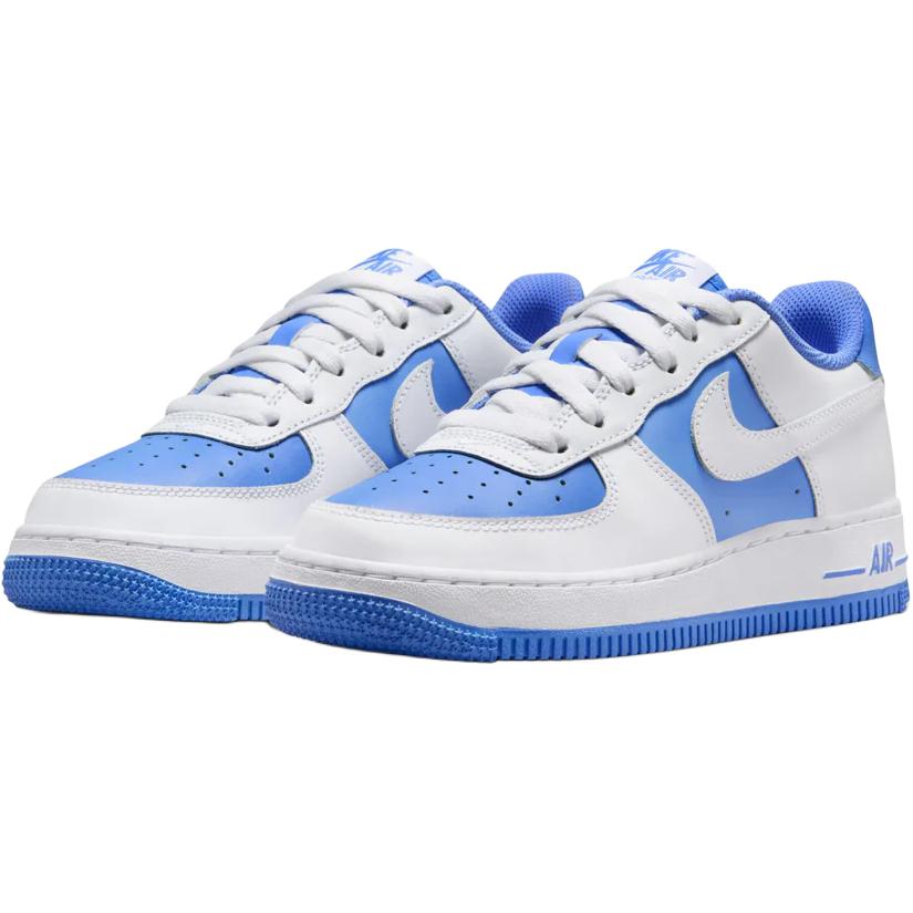 Nike Кроссовки для скейтбординга Air Force 1 Anti Slip Wear Resistant Low Top детские бело-синие — фото 4