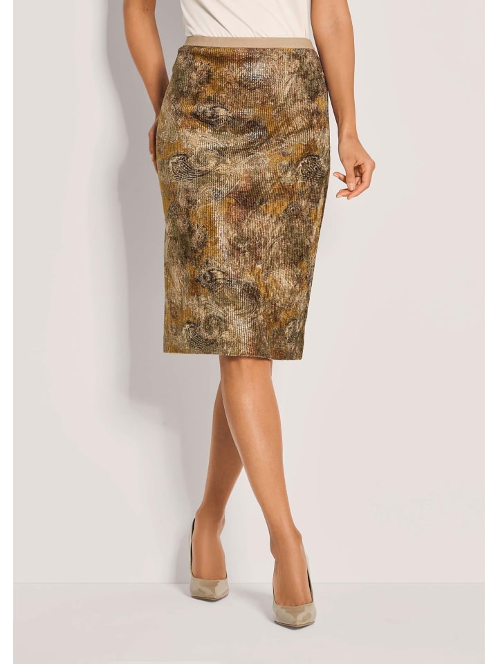 

MADELEINE Элегантная юбка с узором «пейсли» бежевого/черного/многоцветного оттенка