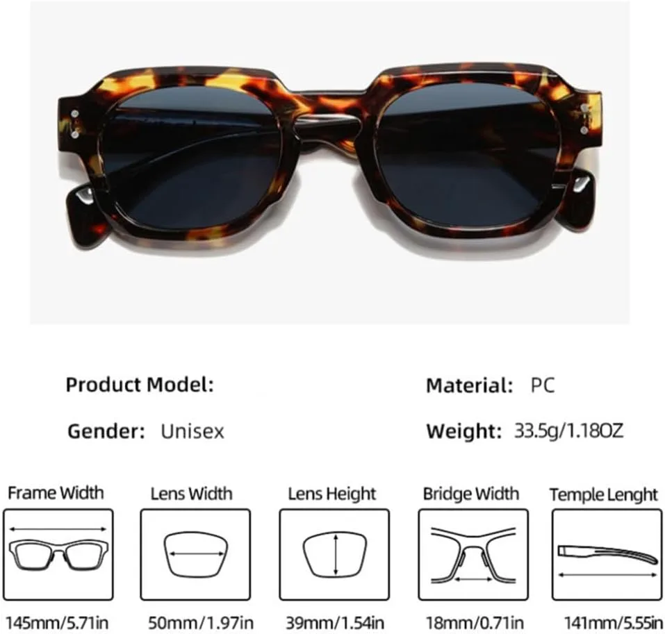 

Ретро овальные солнцезащитные очки для женщин, прозрачные градиентные линзы, защита от УФ-излучения UV400 для мужчин, панк-очки с леопардовым принтом MTZJH, 3