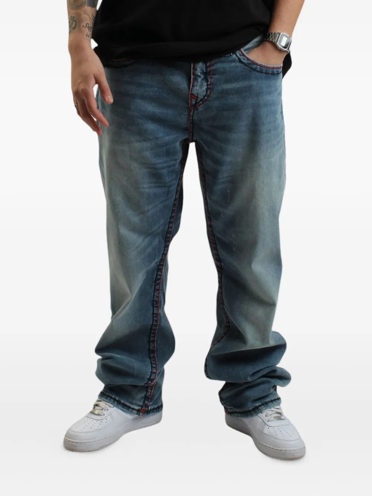 

Прямые джинсы True Religion, синий