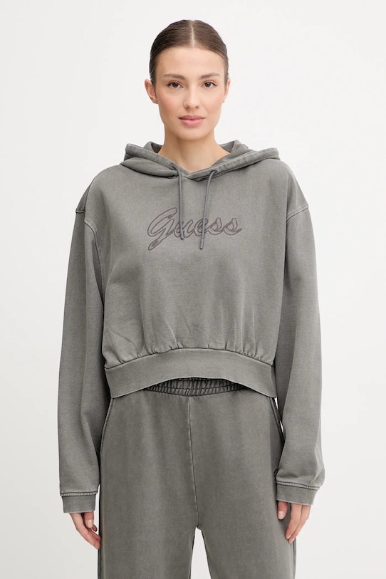 

Хлопковая толстовка MISTY Guess, серый