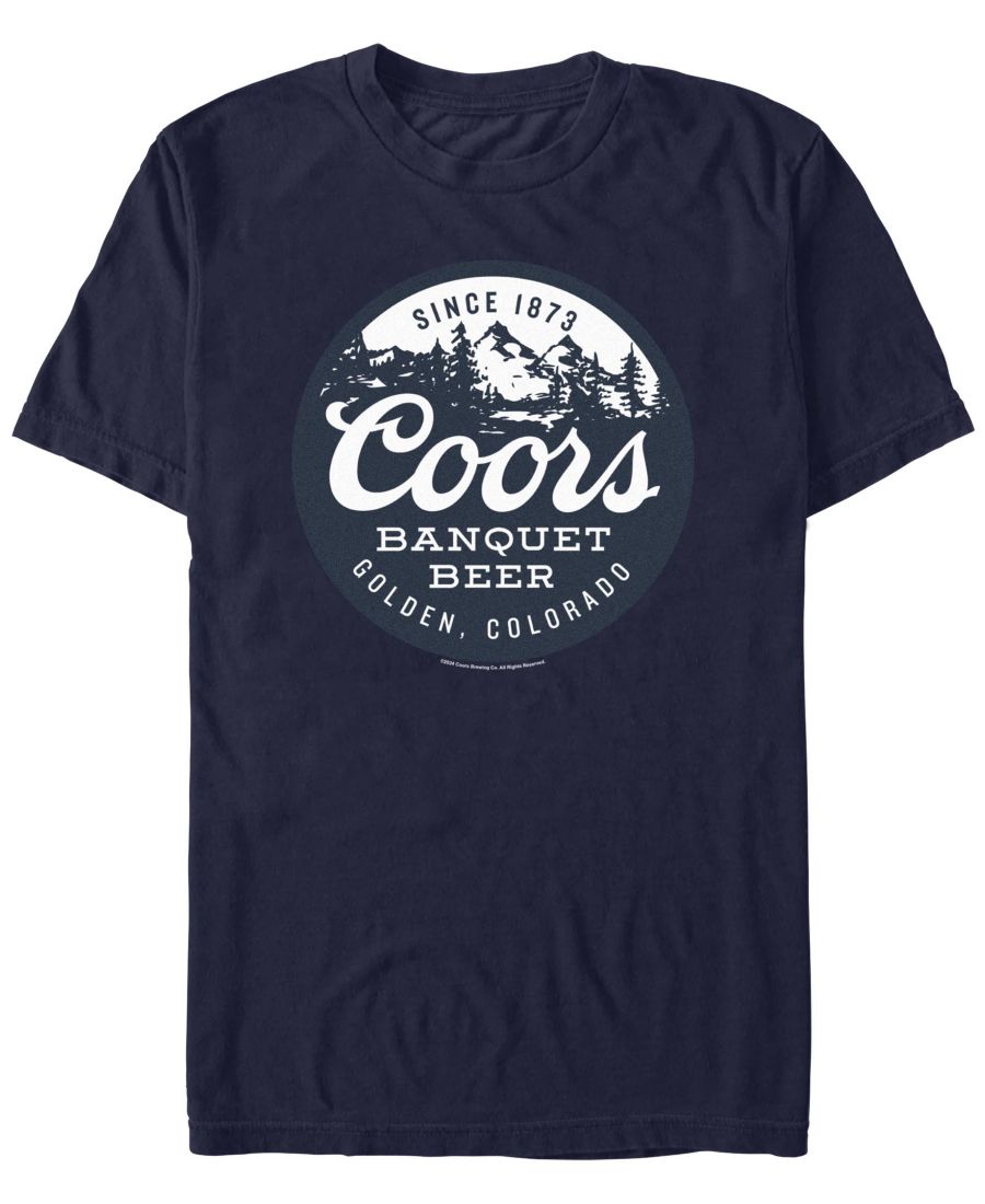

Мужская футболка с коротким рукавом Coors Banquet Beer Coors Brewing Company, Navy, Синий, Мужская футболка с коротким рукавом Coors Banquet Beer Coors Brewing Company, Navy