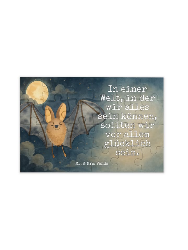 

Mr. & Mrs. Panda Дизайн крыла летучей мыши в виде пазла с надписью белым цветом