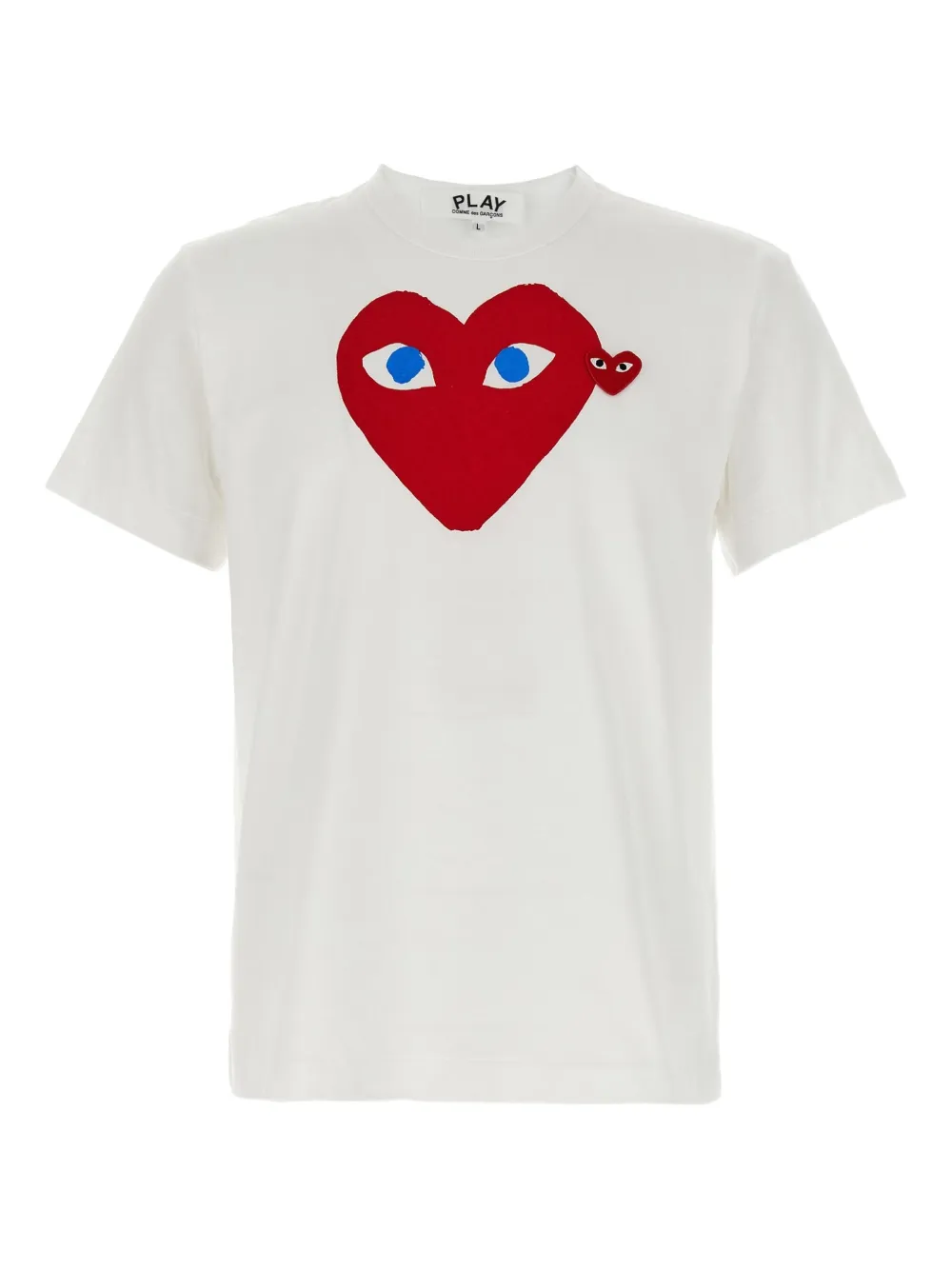 

Футболка с принтом и нашивкой-логотипом Comme Des Garçons Play, белый