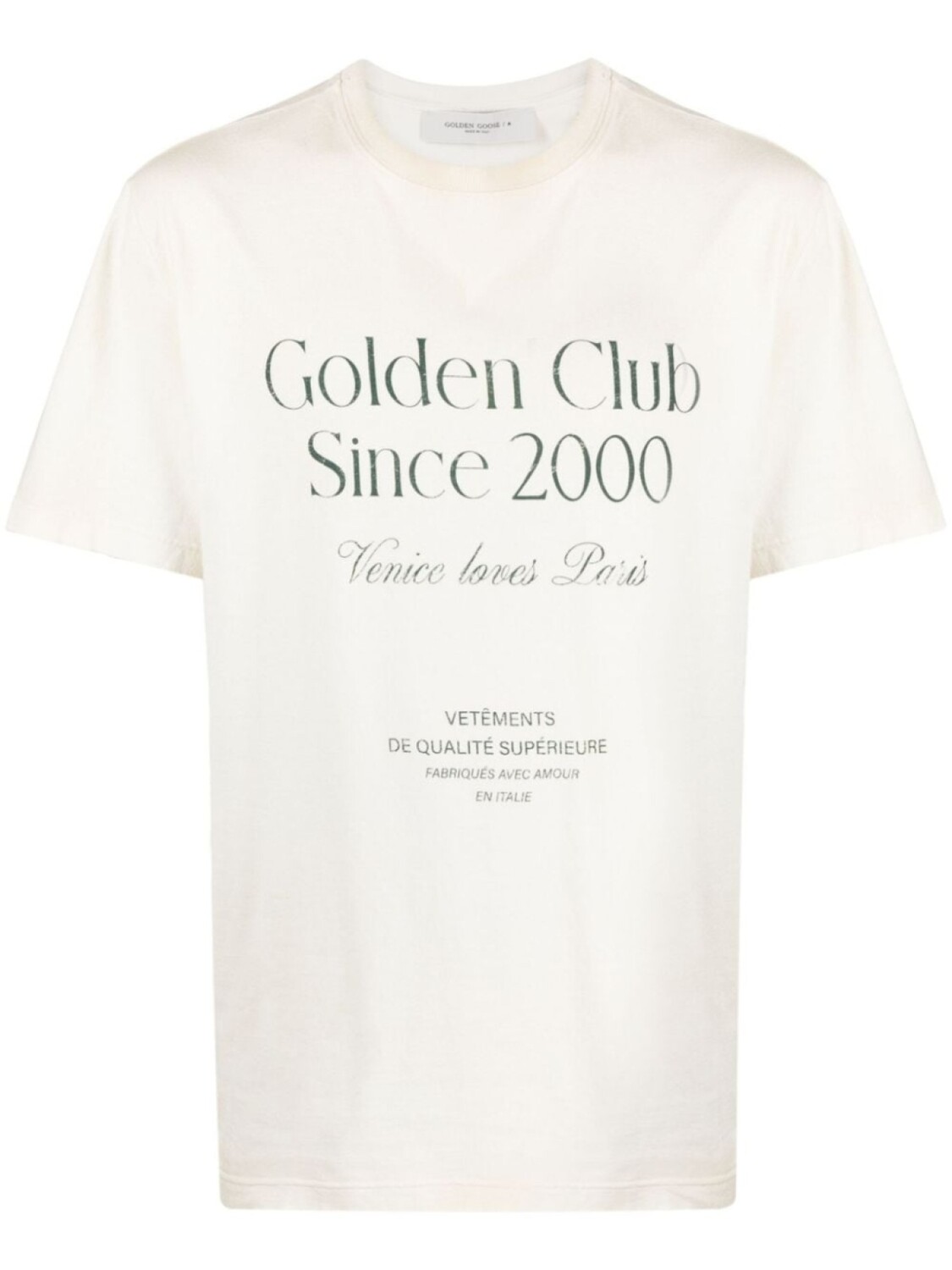 

Golden Goose футболка с принтом, нейтральный цвет