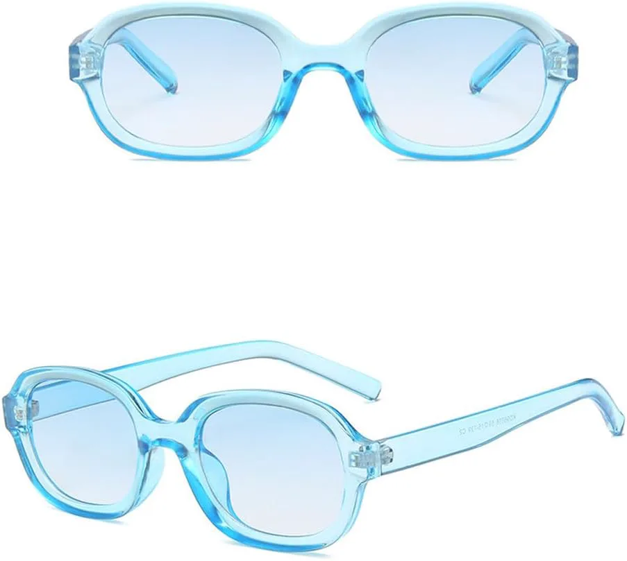 

Солнцезащитные очки для мужчин и женщин, модные, овальной формы, для активного отдыха, защита от ультрафиолета UV400, женские очки, синие MTZJH, One Color