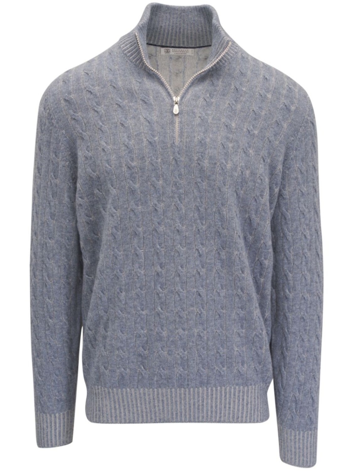 

Brunello Cucinelli свитер с косой вязкой, синий