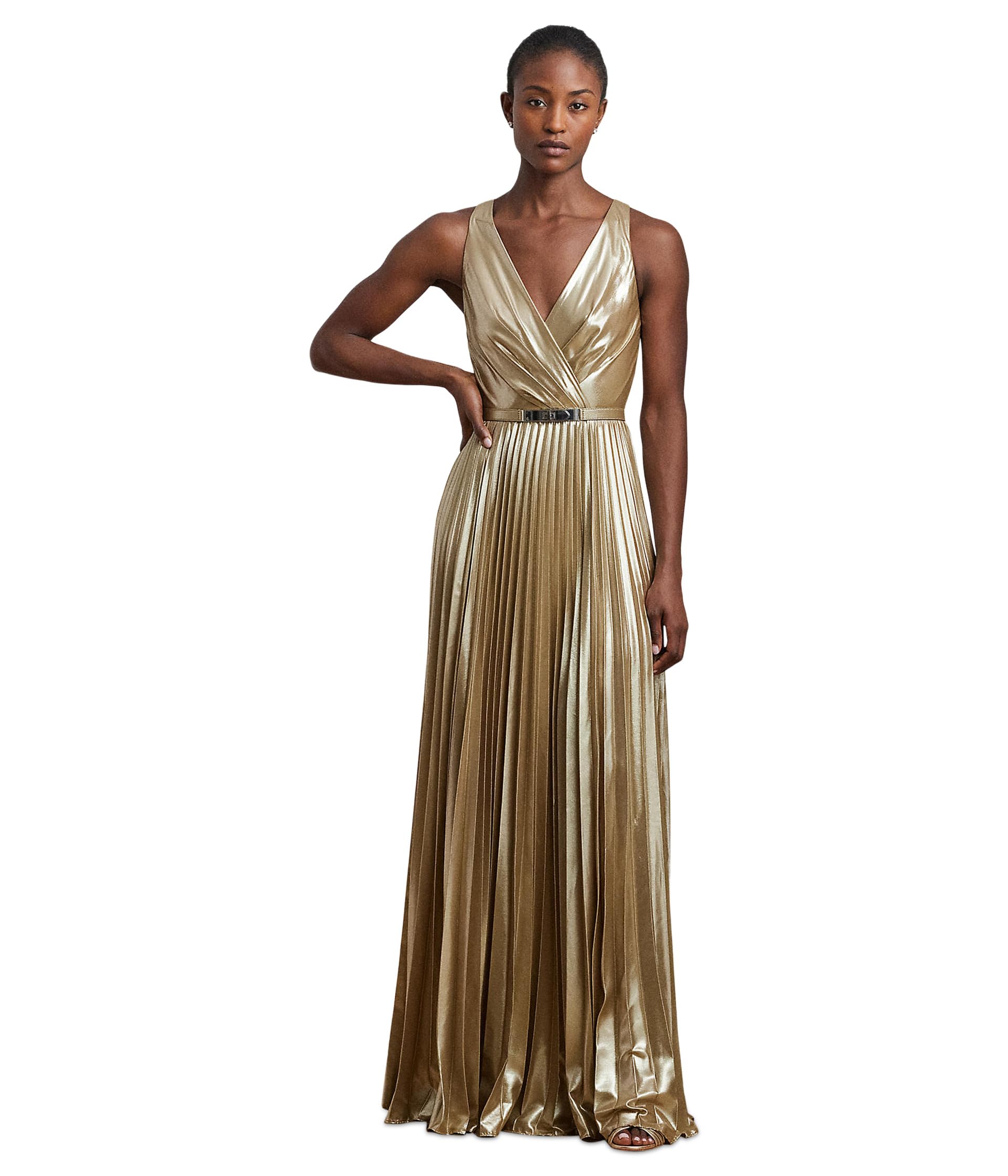 

Платье Lauren Ralph Lauren Jarieta-Sleeveless-Gown, цвет Tan/Light Gold Foil