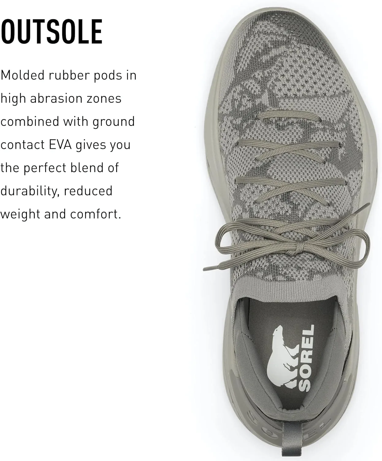 Мужские кроссовки Sorel Explorer Blitz Stride со шнуровкой, серый — фото 4