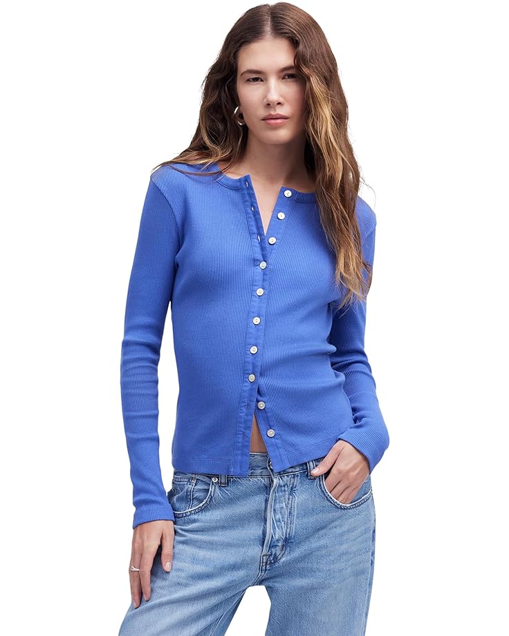 

Лонгслив Madewell Long, цвет Delphinium Blue