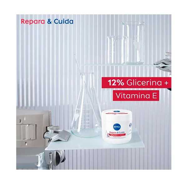 Крем для тела для сухой и очень сухой кожи Glicerina & Vitamina E Nivea, 400 ml — фото 4