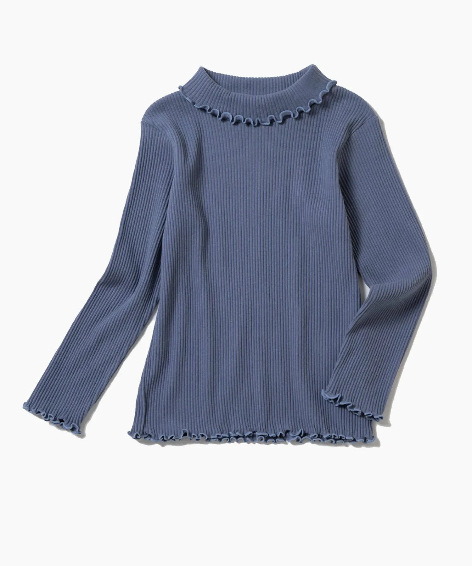 Водолазка в рубчик Ever Closet, Matte Blue — фото 3