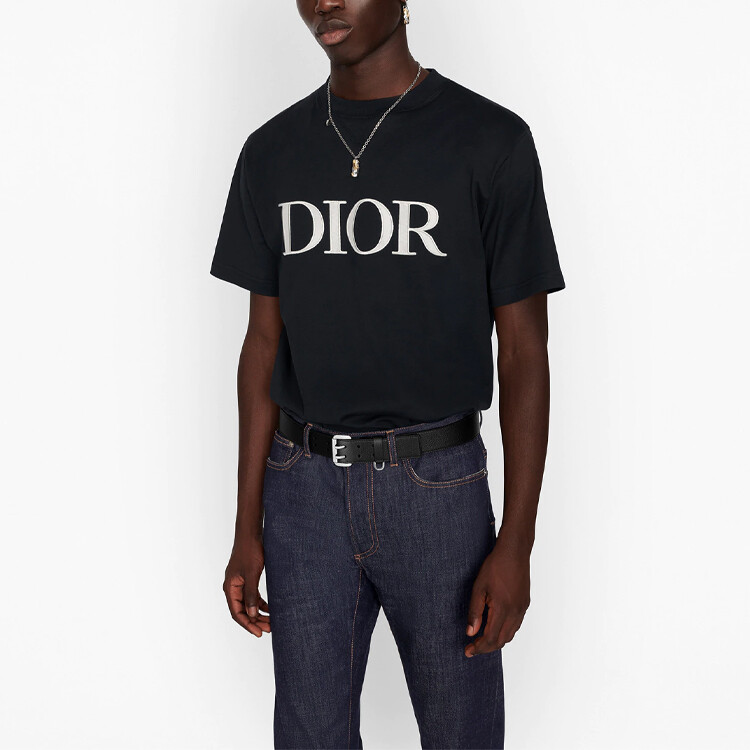 

Ежеквартальные новинки Футболка мужская темно-синяя Dior, синий