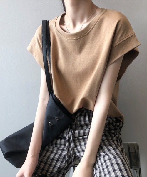 

Футболка с французским рукавом, оверсайз Beststore, коричневый