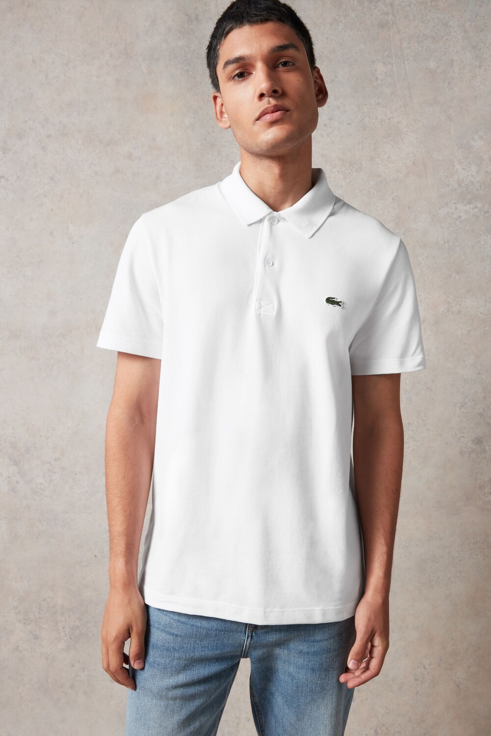 

Классическая рубашка-поло из полиэстера и хлопка Lacoste, белый
