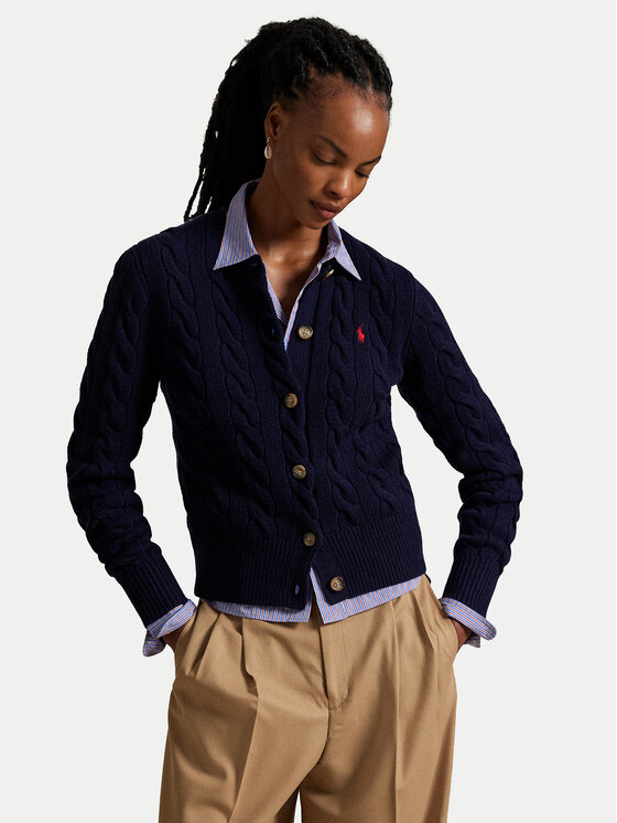 

Кардиган slim fit 211972104004 Polo Ralph Lauren, синий
