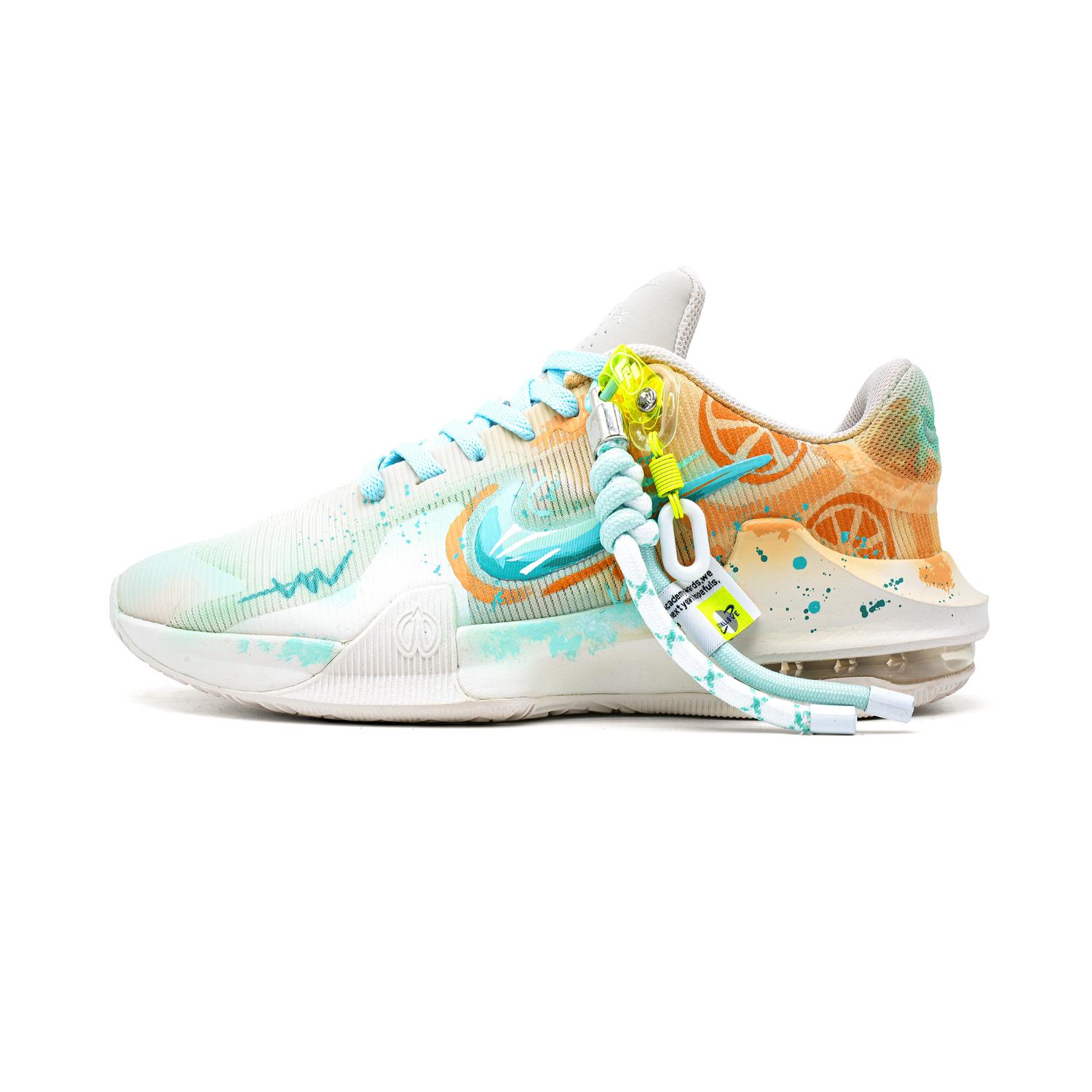 

Nike Кроссовки баскетбольные мужские Air Max Impact 4 Orange Sea Breeze низкие, амортизация, износостойкие, синий оранжевый