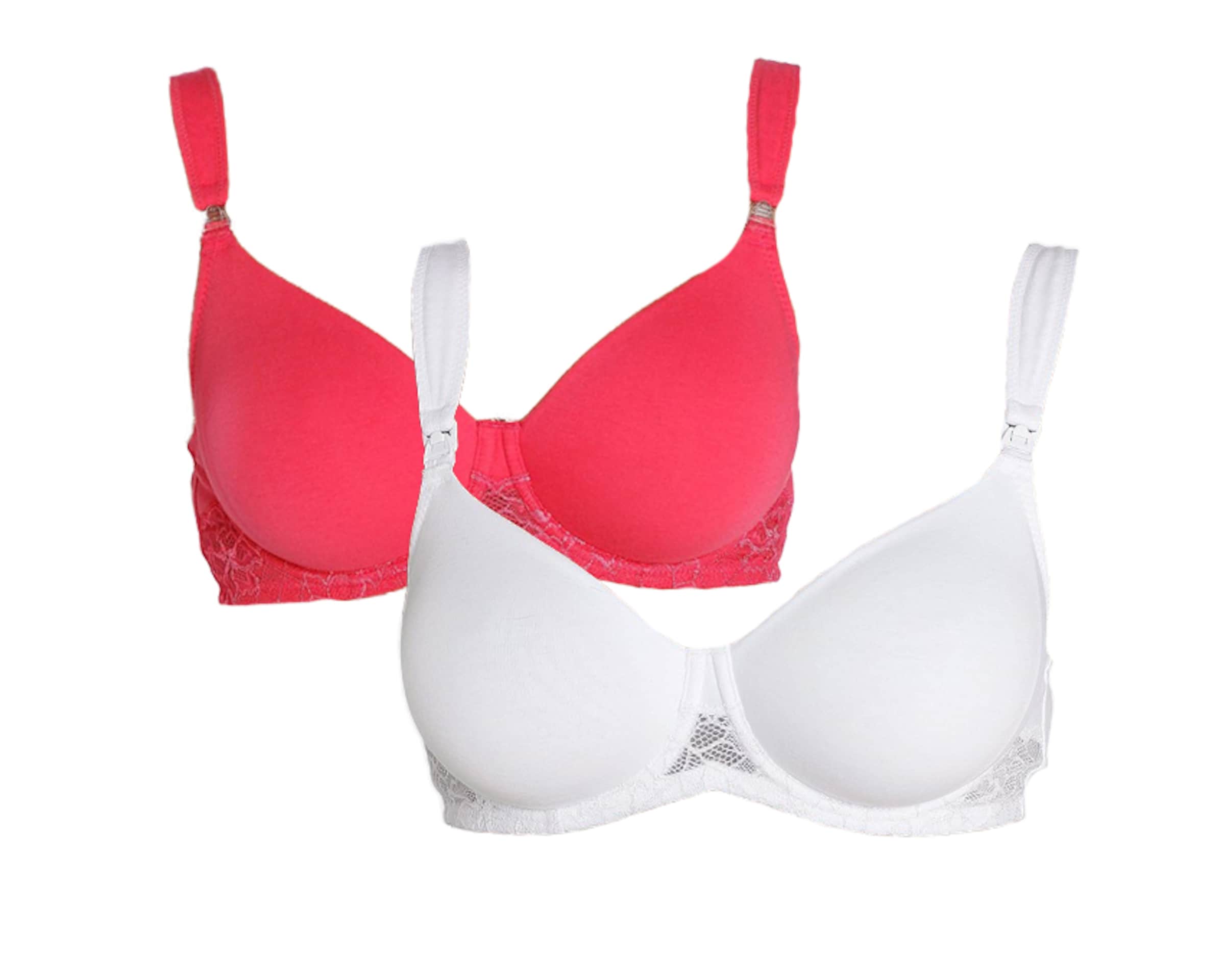 

PETITE FLEUR Футболка-бюстгальтер для кормления в цвете Cranberry, White