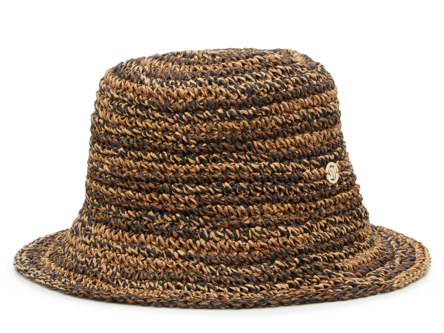 

Шляпа Striped Bucket Hat Steve Madden, коричневый/черный