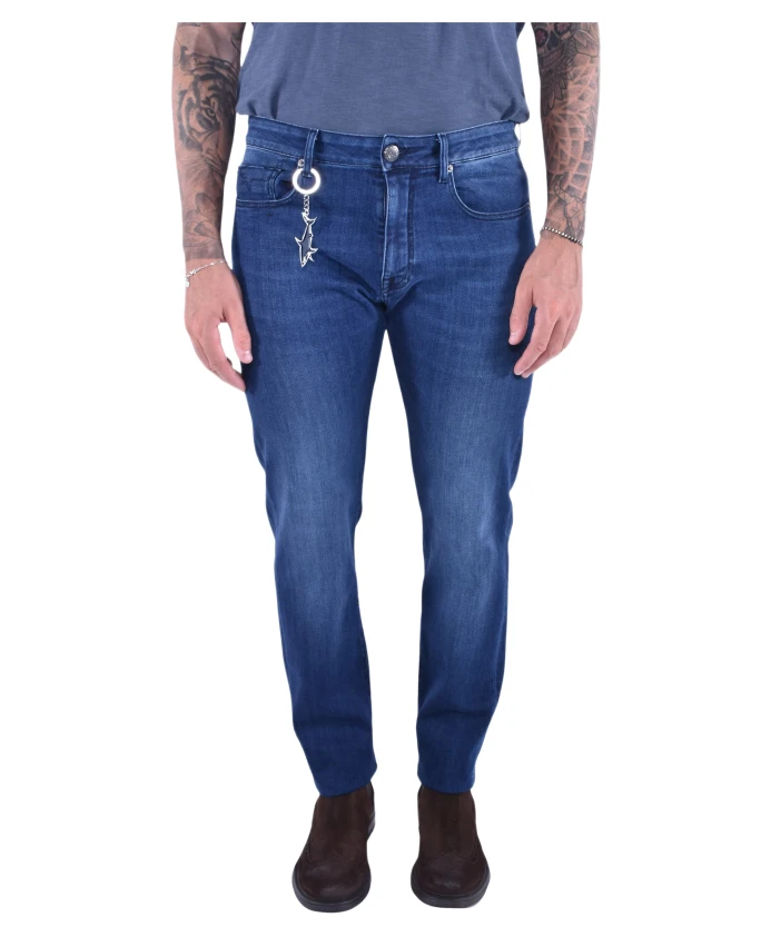 

Джинсы из эластичного тенсела, стандартный крой Paul & Shark, синий