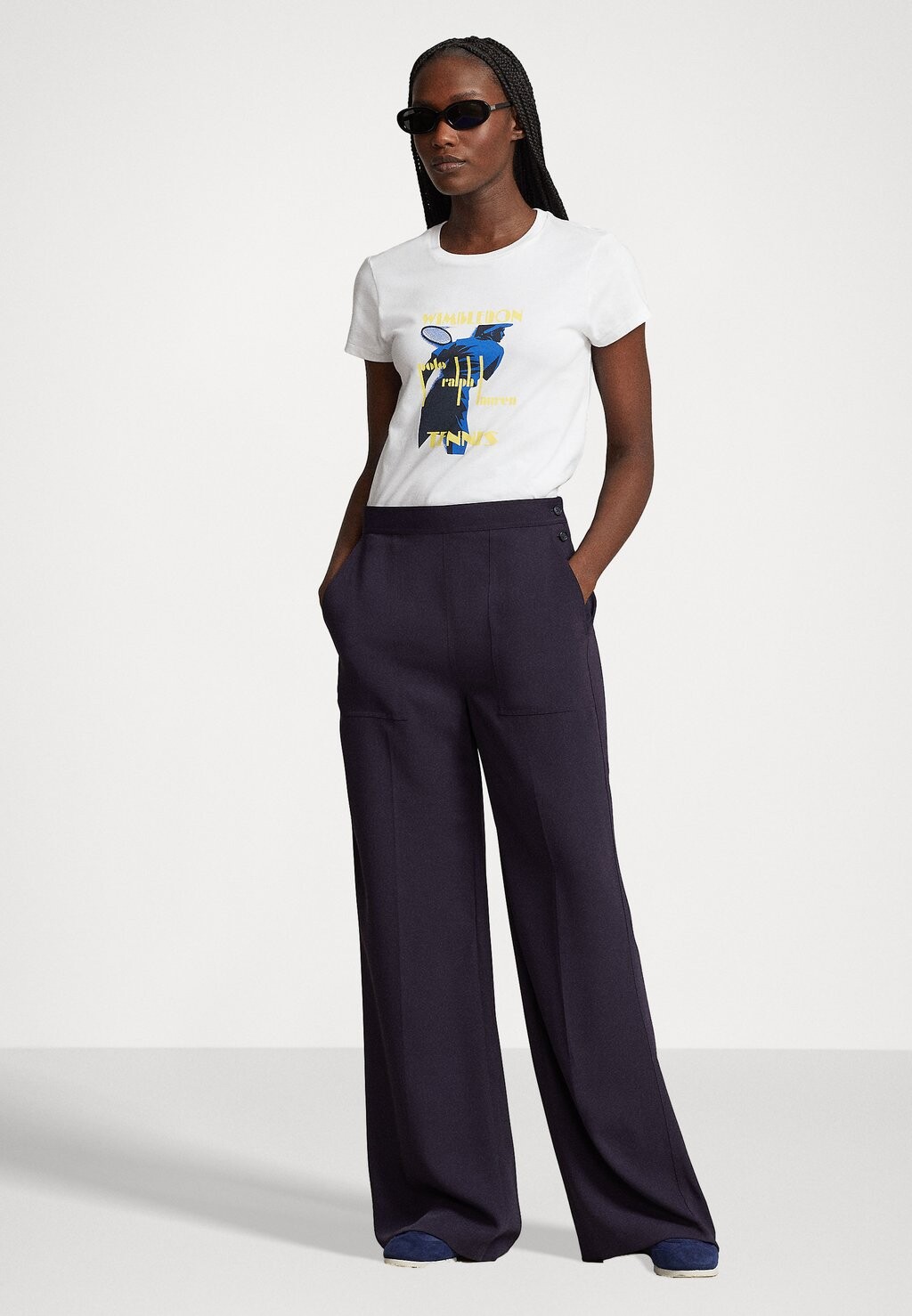 

Футболки с принтом WIMBLEDON GRAPHIC JERSEY TEE Ralph Lauren, белый