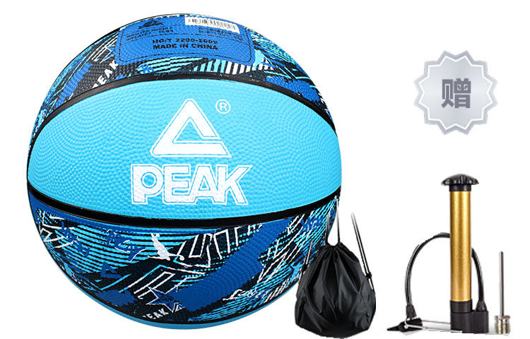 

PEAK Резиновый баскетбольный мяч blue gray размер 7 тренировочный unisex