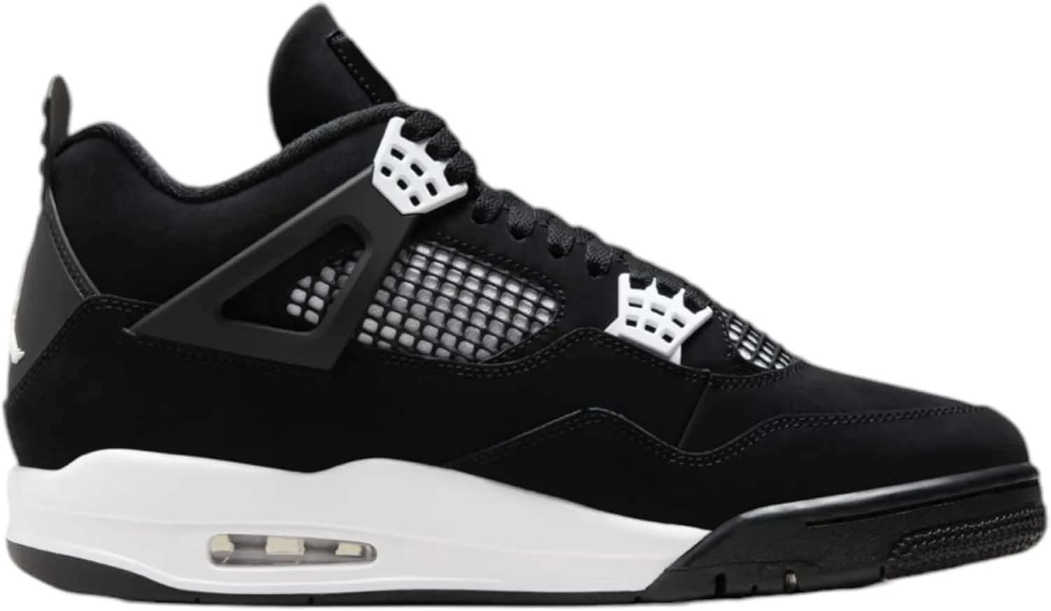 Мужские кроссовки Nike Air Jordan 4 Retro, черно-белый — фото 2