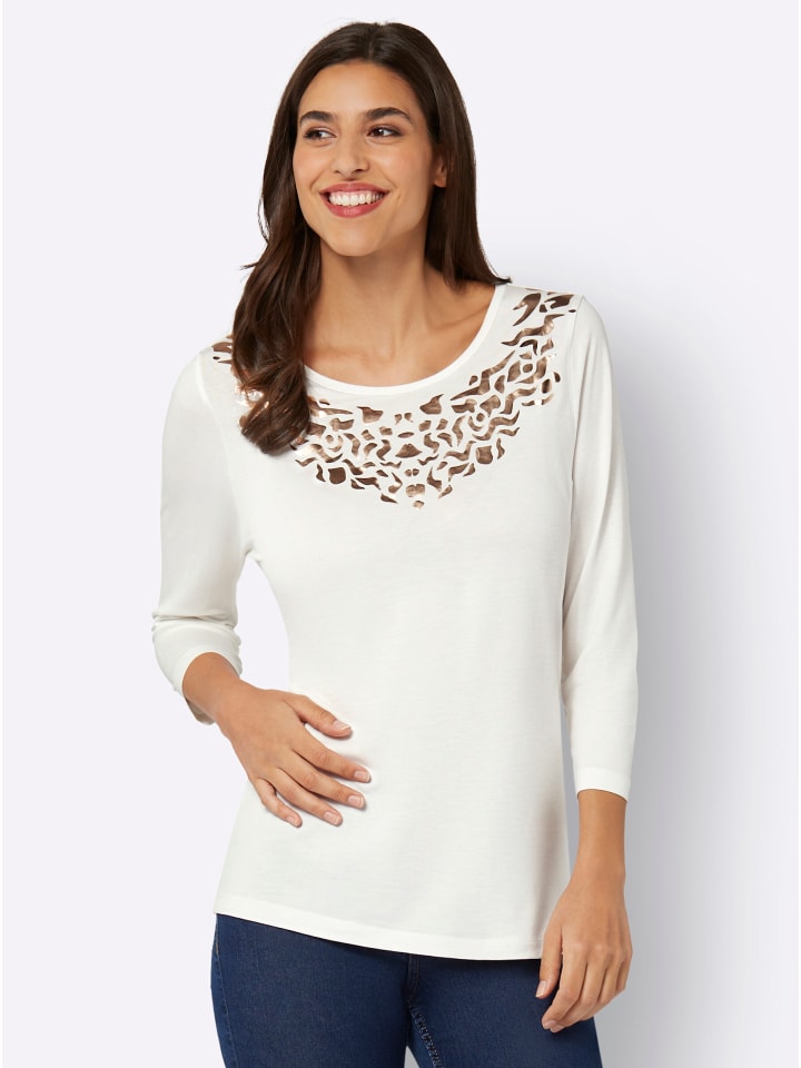 

Рубашка с рукавами 3/4 цвета экрю Sieh an!