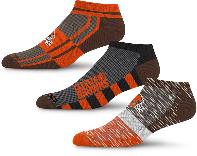 

Комплект носков Cleveland Browns Streak Strike для взрослых, 3 пары носков для босых ног For Bare Feet
