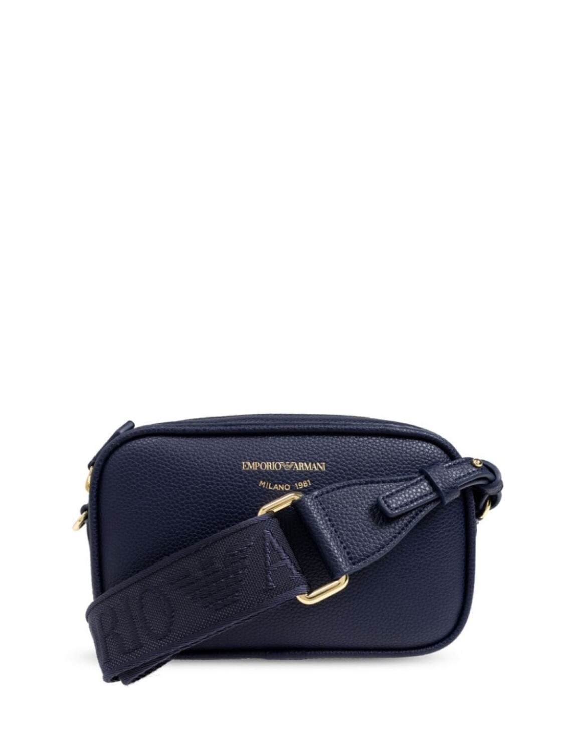 

Сумка кросс-боди Emporio Armani кожаная с логотипом, синий
