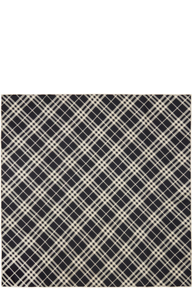 

Шелковый шарф в черно-бежевую клетку Burberry