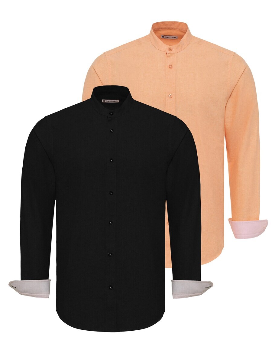 

Повседневная рубашка Dandalo Slim fit Button Up Shirt, цвет orange/black