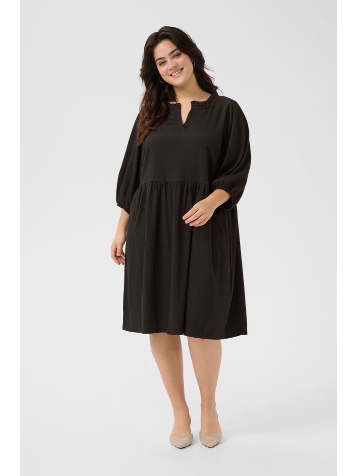 

Платье из джерси KCmilly, классический крой, цвет: черный, глубокий KAFFE curve