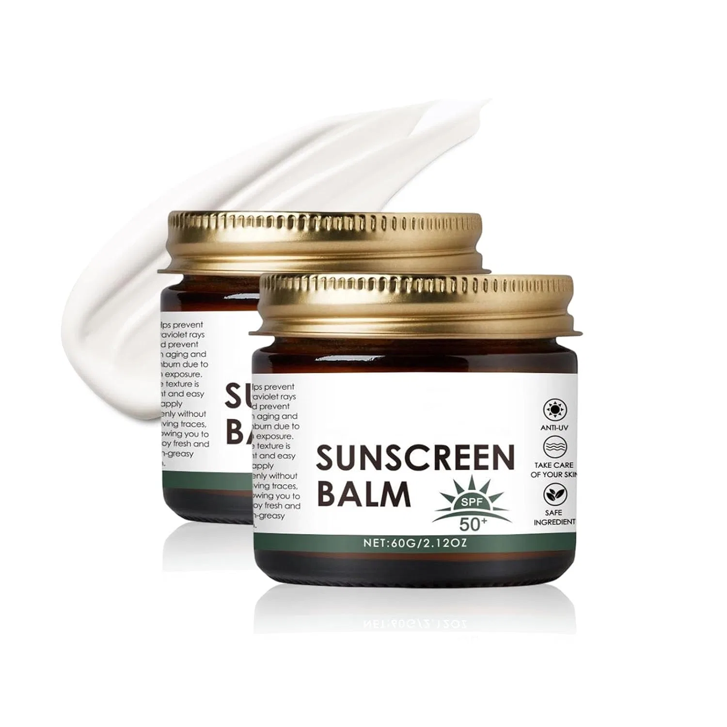 Солнцезащитный бальзам для лица и тела SPF 50 с говяжьим жиром, 60 г, 2 шт. Radiantre, 2Pc