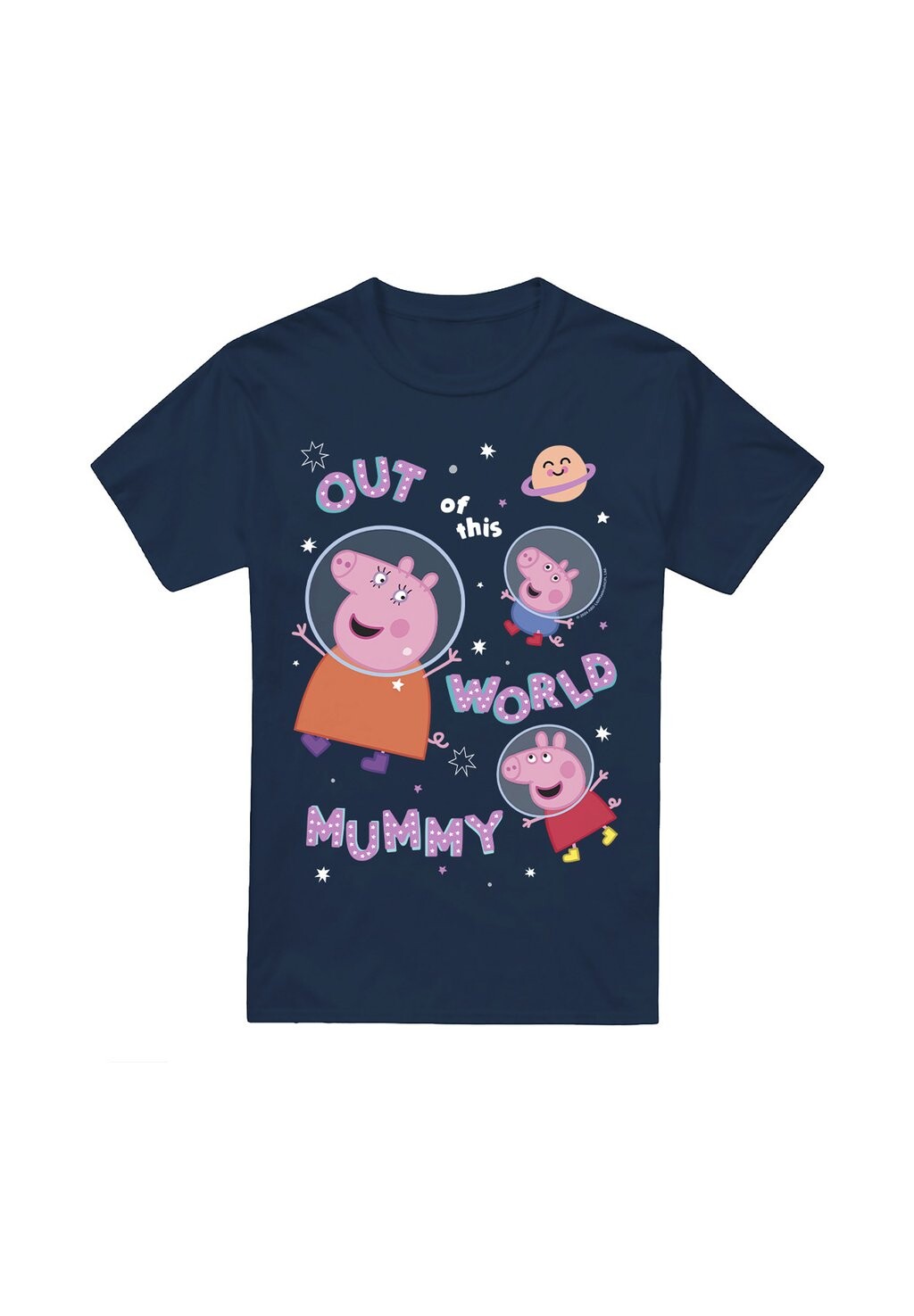 

Футболка с принтом PEPPA PIG MUMMY PIG IS OUT OF THIS WORLD Peppa Pig, темно-синий