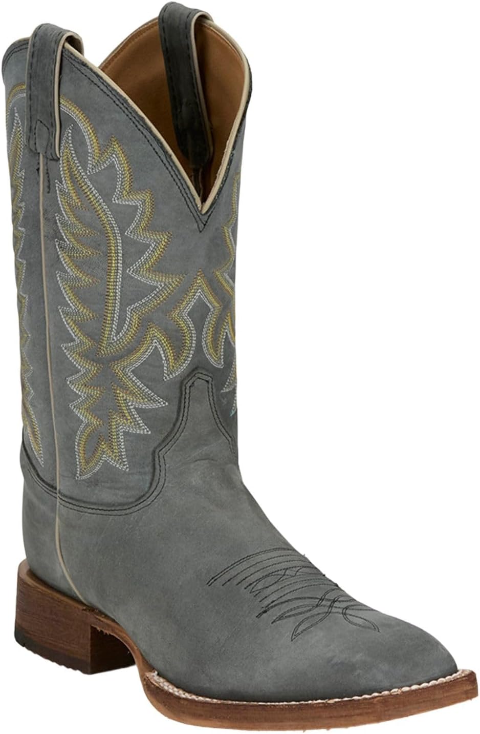

Мужские западные сапоги Justin Rancho с широкой квадратной ноской - Br391, серый