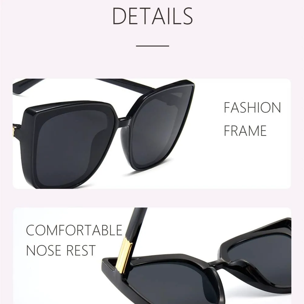 

Женские солнцезащитные очки 2027 года, винтажные, черные, зеркальные, модные, с большой оправой, стильные, сексуальные, с защитой от ультрафиолета UV400 MTZJH, White