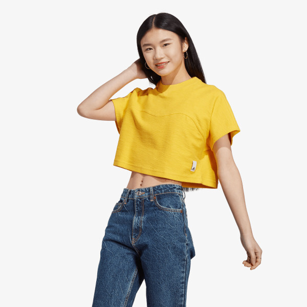 

Укороченный махровый топ с петлями T-shirt Lounge Adidas