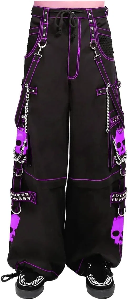 Джинсы с цепью Gothic Punk, Black/Purple
